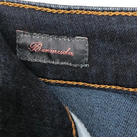 St. John's Bay Denim Bermuda Shorts | Dark Wash | Size 6 - Picture 7 of 8